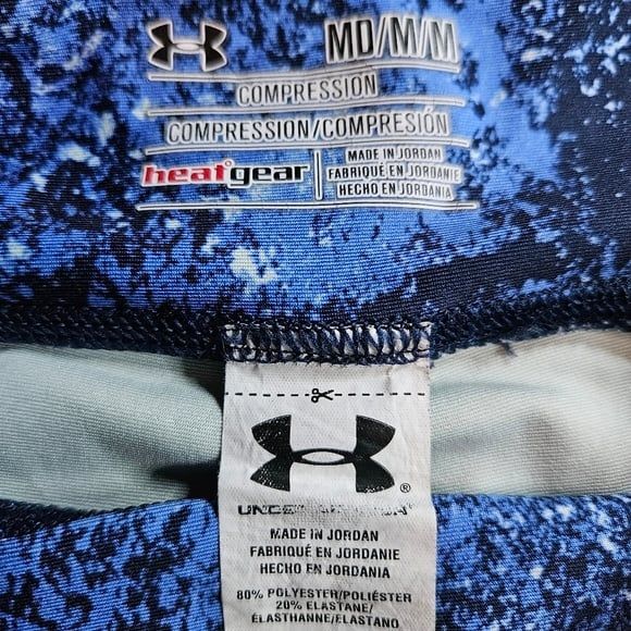 UNDER ARMOUR HeatGear Compression Leggings | Women’s Medium, Black Blue White - Picture 6 of 6
